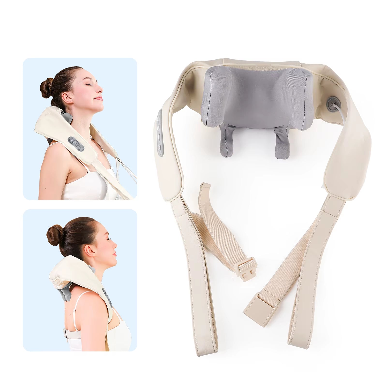 Neck and Shoulder Massager Wireless Neck and Back Shiatsu Kneading Massager Neck Cervical Relaxing Massage Shawl