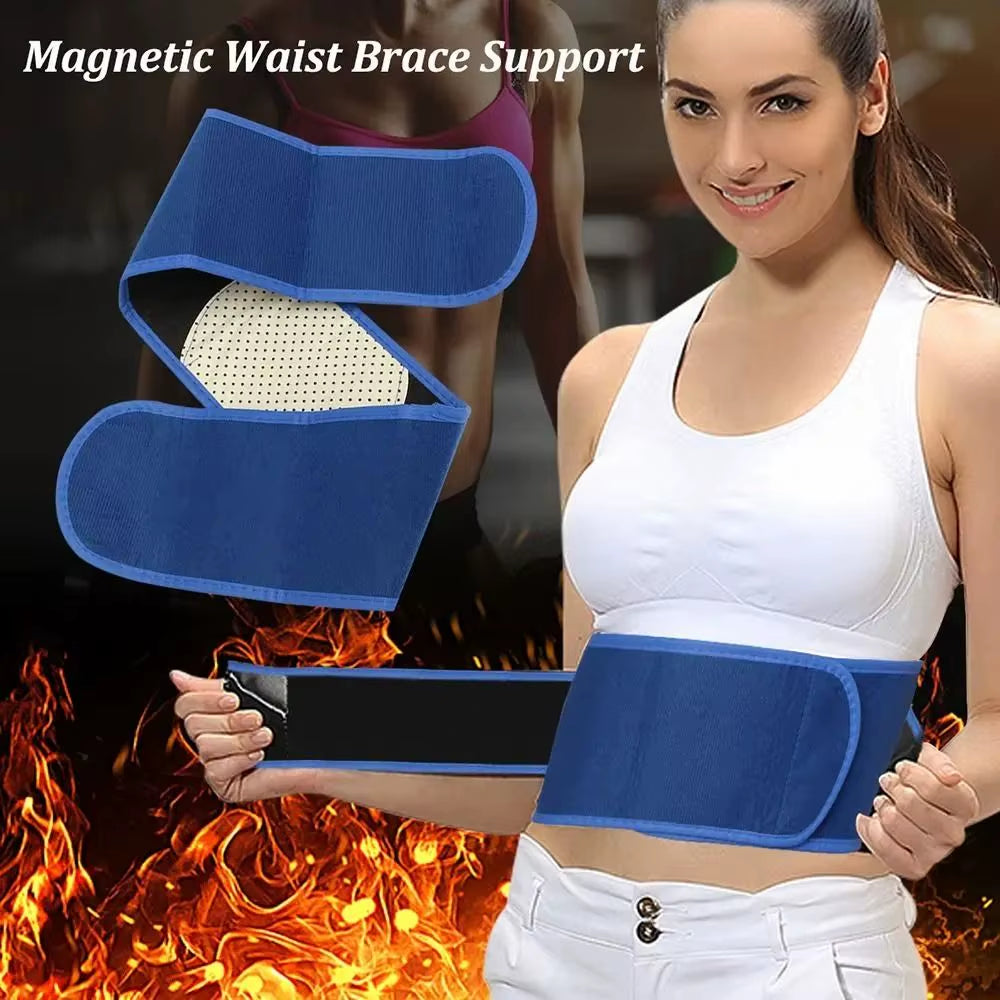 Unisex Self Heating Pad for Lower Back Pain Relief Therapy Posture Corrector Magnetic Waist Support Belt Protector Brace Belts