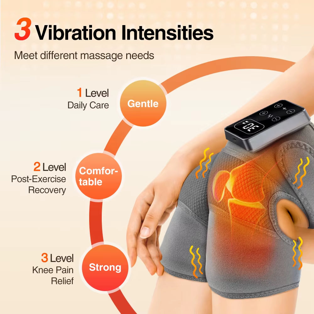 Eletric Heating Massage Knee Pad Vibration Knee Massager for Shoulder Elbow Joint Massage Thermal Knee Pads Blood Circulation