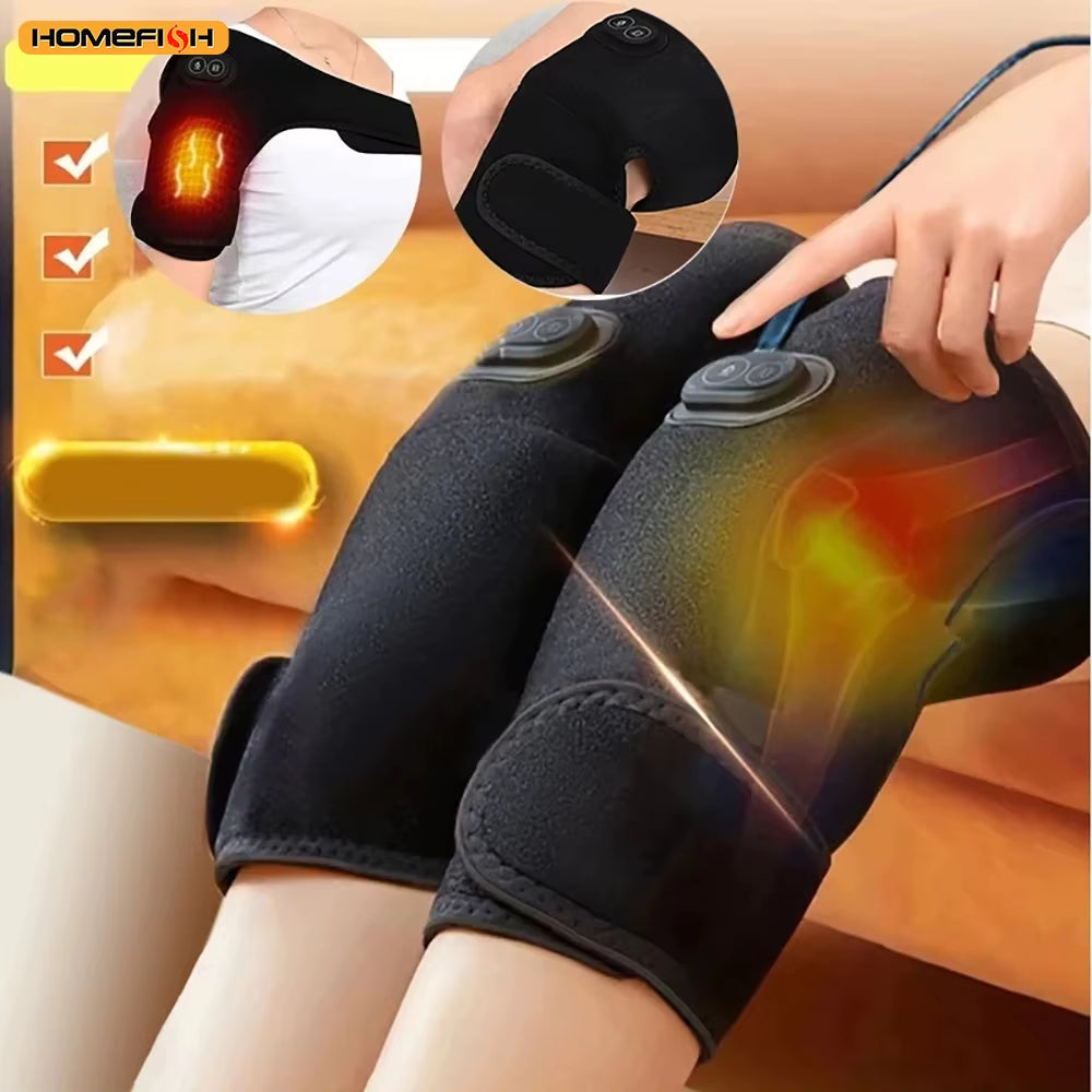 Smart Heated Massage Brace for Shoulder - Support with Graphene Heating & Pulse Vibration for Joint & Muscle Massage