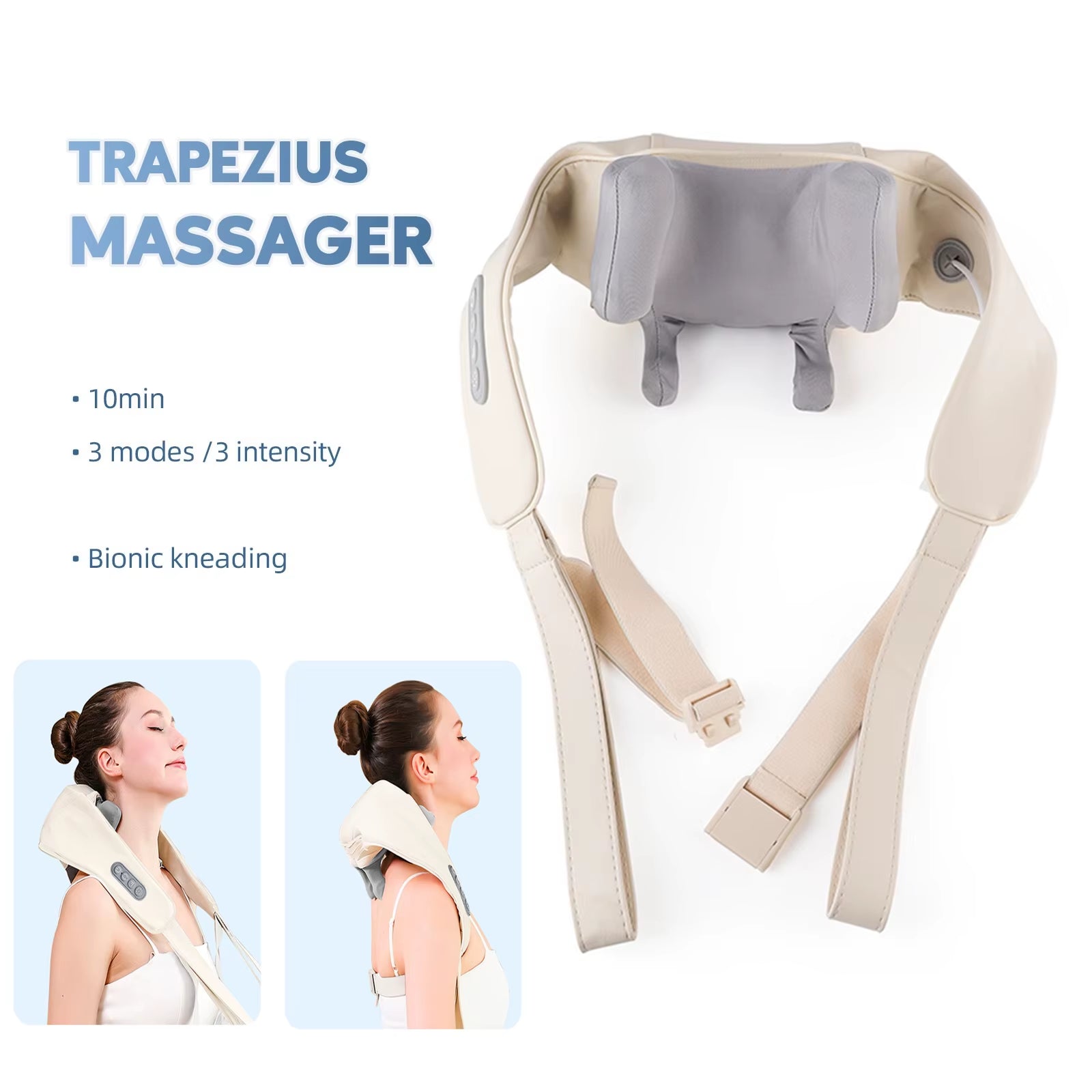 Neck and Shoulder Massager Wireless Neck and Back Shiatsu Kneading Massager Neck Cervical Relaxing Massage Shawl