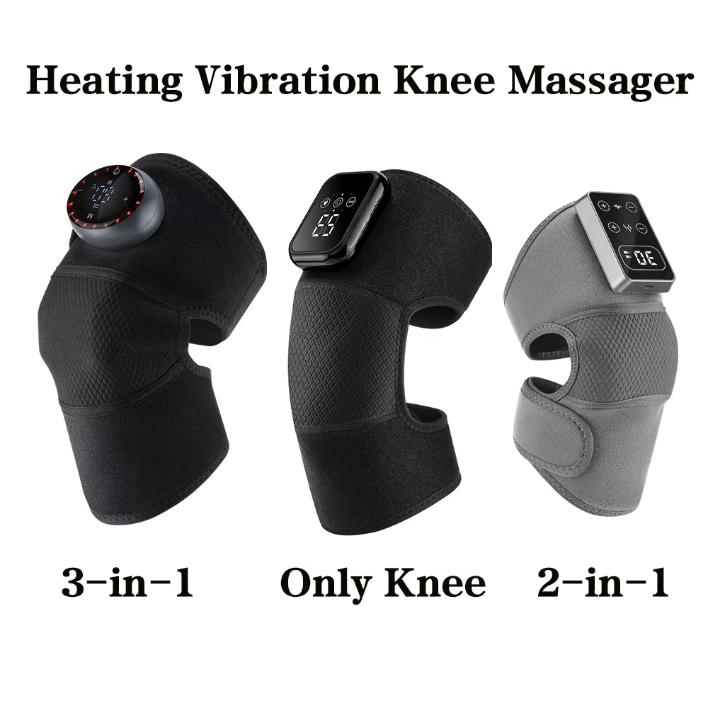 Eletric Heating Massage Knee Pad Vibration Knee Massager for Shoulder Elbow Joint Massage Thermal Knee Pads Blood Circulation